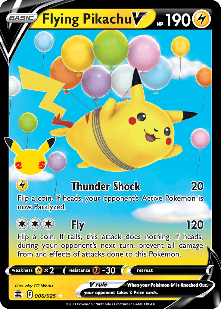 Flying Pikachu V — Celebrations