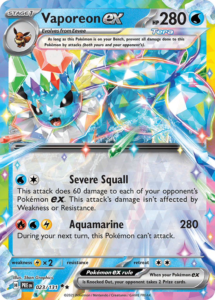 Vaporeon ex — Prismatic Evolutions
